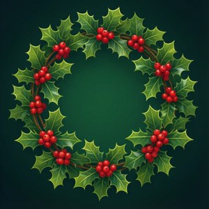 Holly Wreath Circle