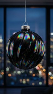 Holographic Black Ornament