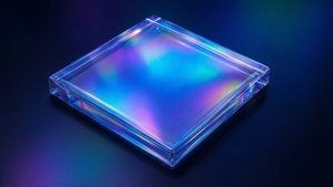 Holographic Blue Square