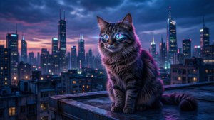 Holographic Cat Watcher