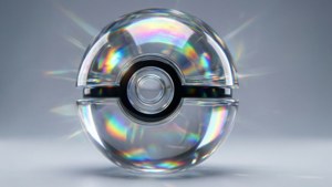 Holographic Glass Pokeball