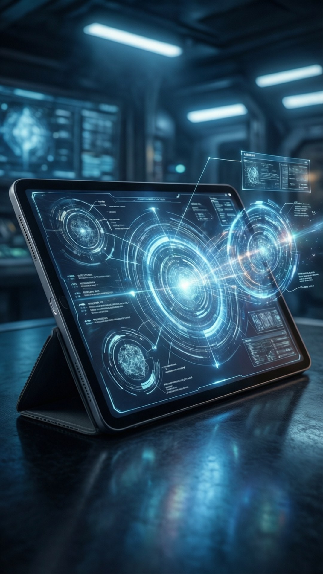 Holographic Interface Tablet by Wallpapers.art Studio