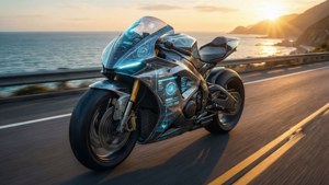 Holographic Motorcycle
