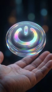 Holographic Power Button