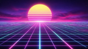 Holographic Retro Wave