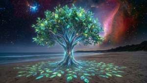 Holographic Tree Beach