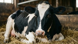 Holstein in the Barn