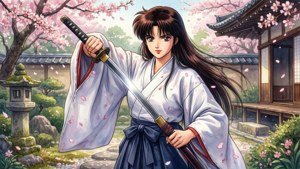Homura in the Cherry Blossom Garden