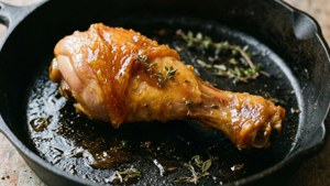 Honey Glazed Drumstick in Skillet