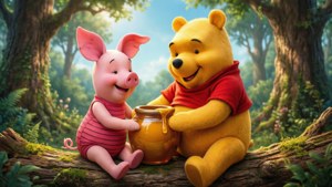 Honey Sharing Friends