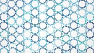Honeycomb Dashed Circles Blue