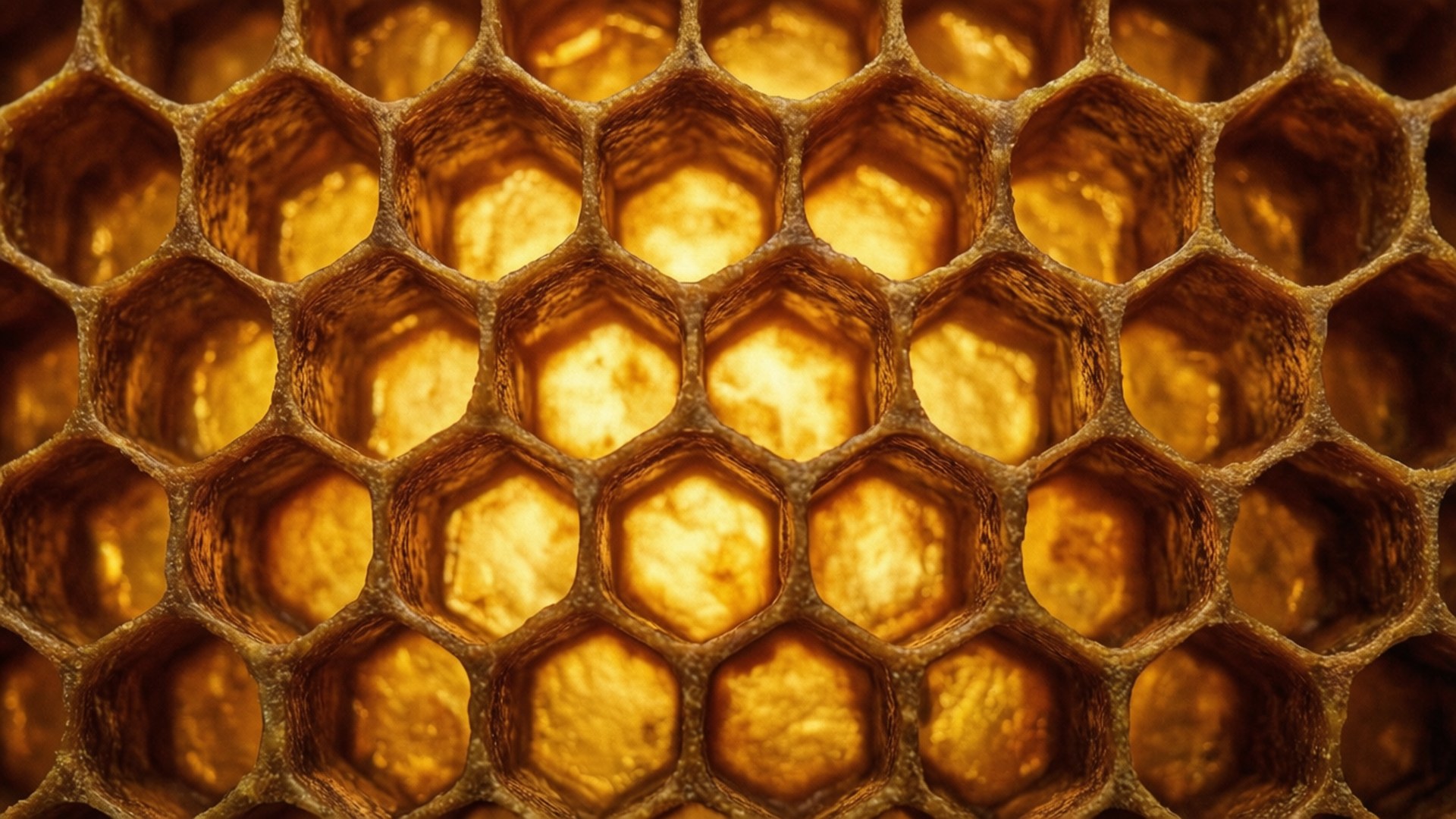 Honeycomb Hexagon Glow by Wallpapers.art Studio