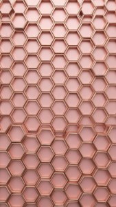Honeycomb Rose Gold Pattern
