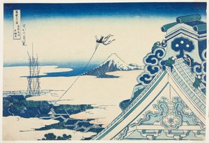 Honganji Temple at Asakusa in Edo (Toto Asakusa Honganji), from the series "Thirty-six Views of Mount Fuji (Fugaku sanjurokkei)"