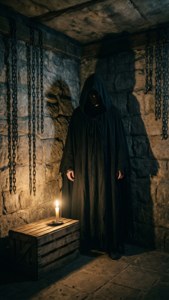 Hooded Figure in Basement