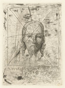 Hoofd van Christus in stralenkrans