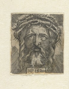 Hoofd van Christus met doornenkroon