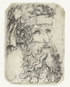 Hoofd van een man met een baard