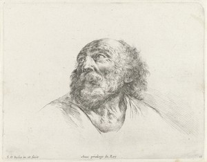 Hoofd van H. Petrus, links omhoog kijkend