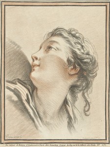 Hoofd van vrouw, gedraaid