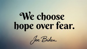 Hope Over Fear Quote