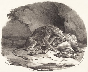 Horse Devoured by a Lion (Cheval devore par un lion)
