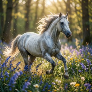 Horse in Wildflowers