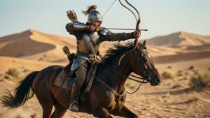 Horseback Archer in Desert