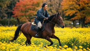 Horseback Through Flowers