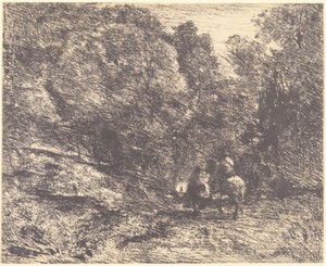 Horseman and Vagabond in the Forest (Le Cavalier en forêt et le piéton)