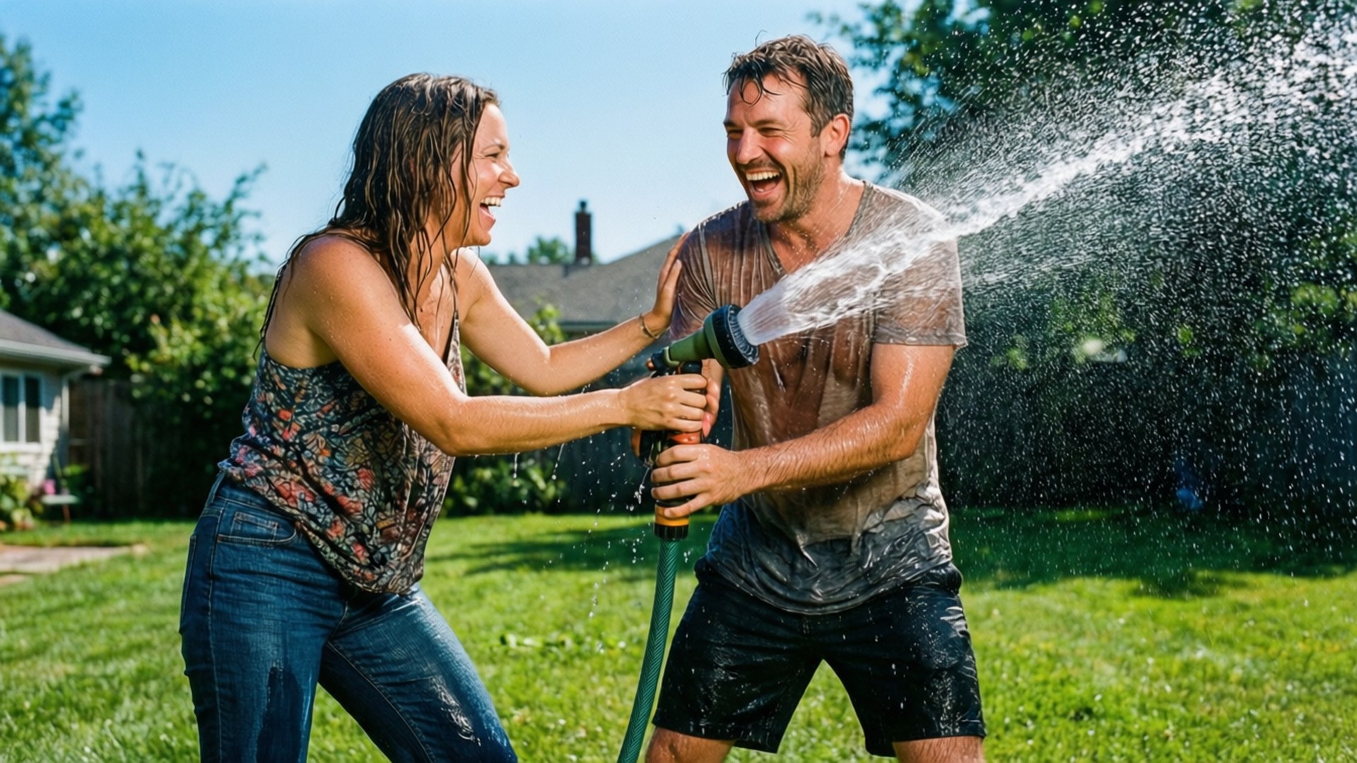 Hose Fight Fun by Wallpapers.art Studio
