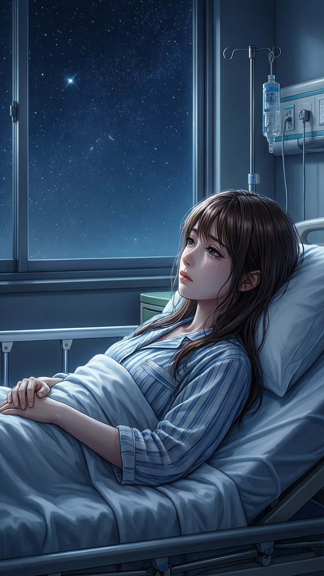 Hospital Night Sky by Wallpapers.art Studio