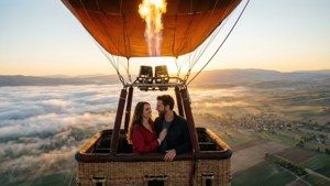 Hot Air Balloon at Sunrise
