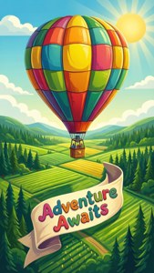 Hot Air Balloon Banner