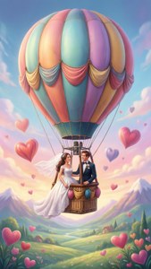 Hot Air Balloon Couple