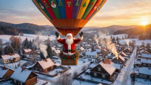 Hot Air Santa