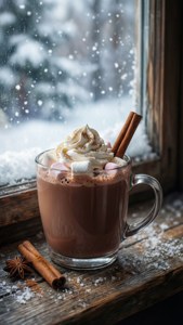 Hot Chocolate Winter Morning