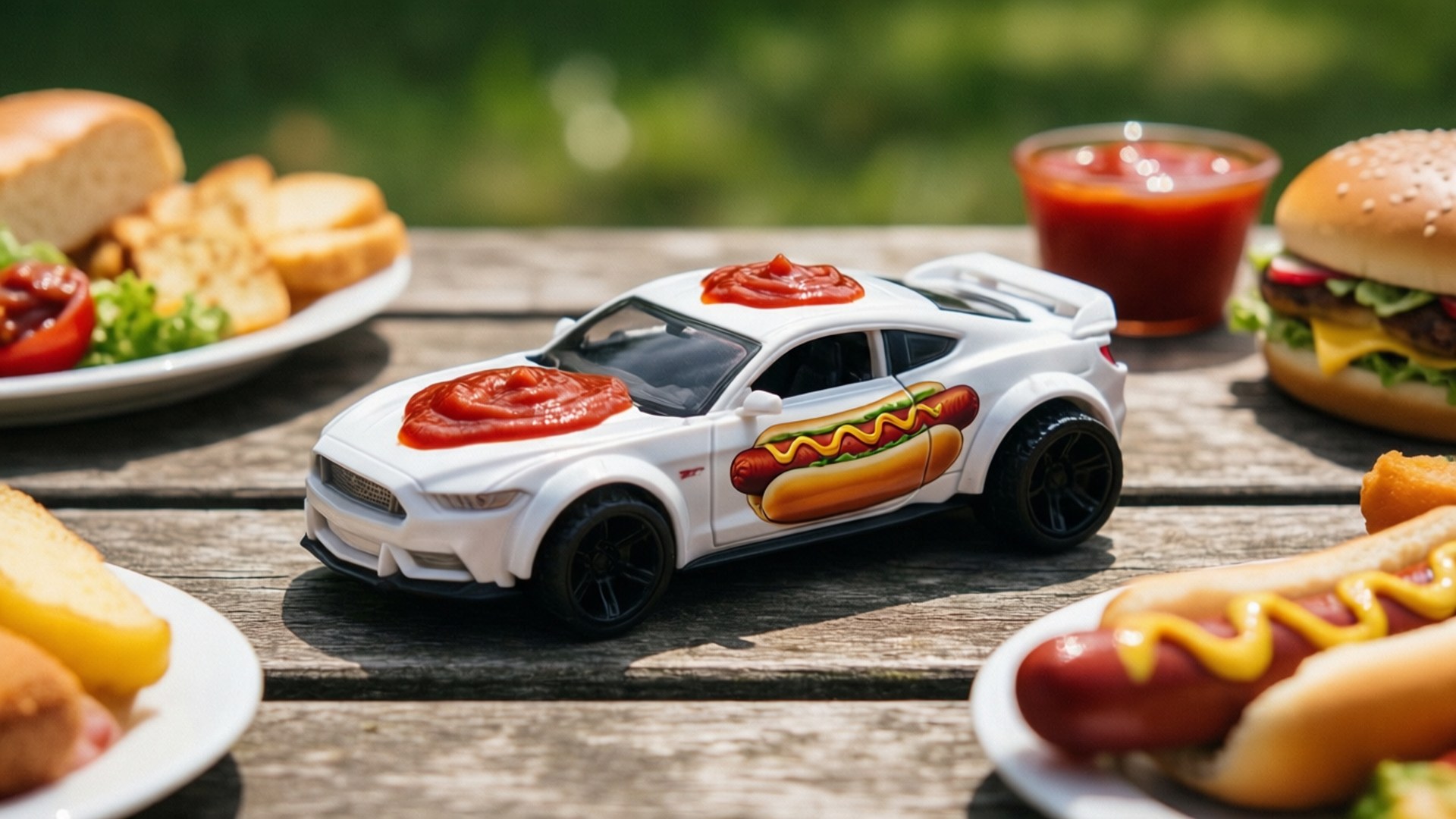 Hot Dog Car Fun by Wallpapers.art Studio