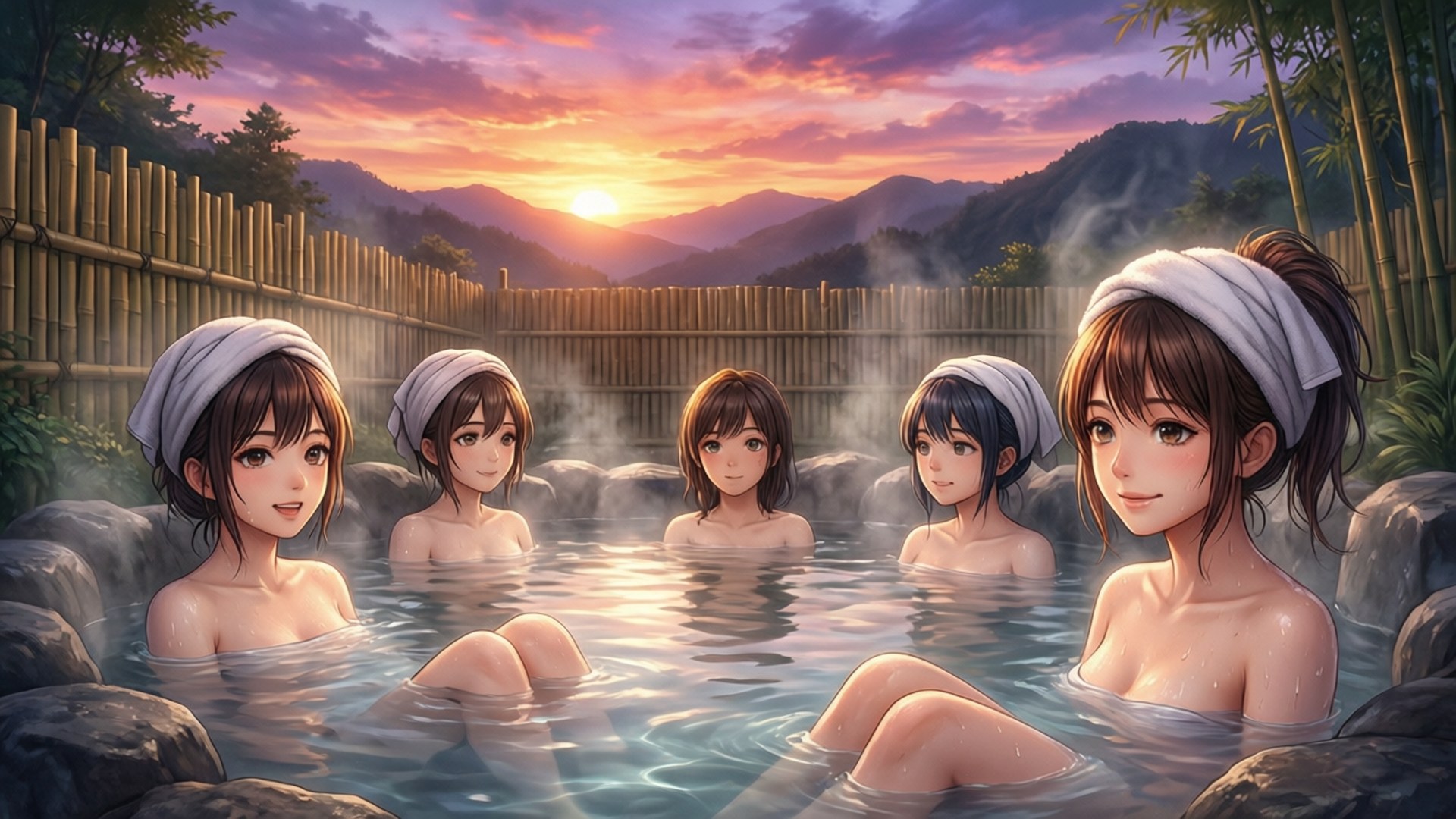Hot Spring Relaxation by Wallpapers.art Studio