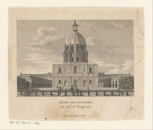 Hotel des Invalides gezien vanaf de Boulevard Vaugirard