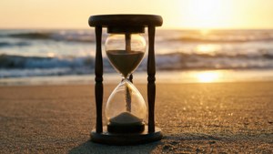 Hourglass at Sunset