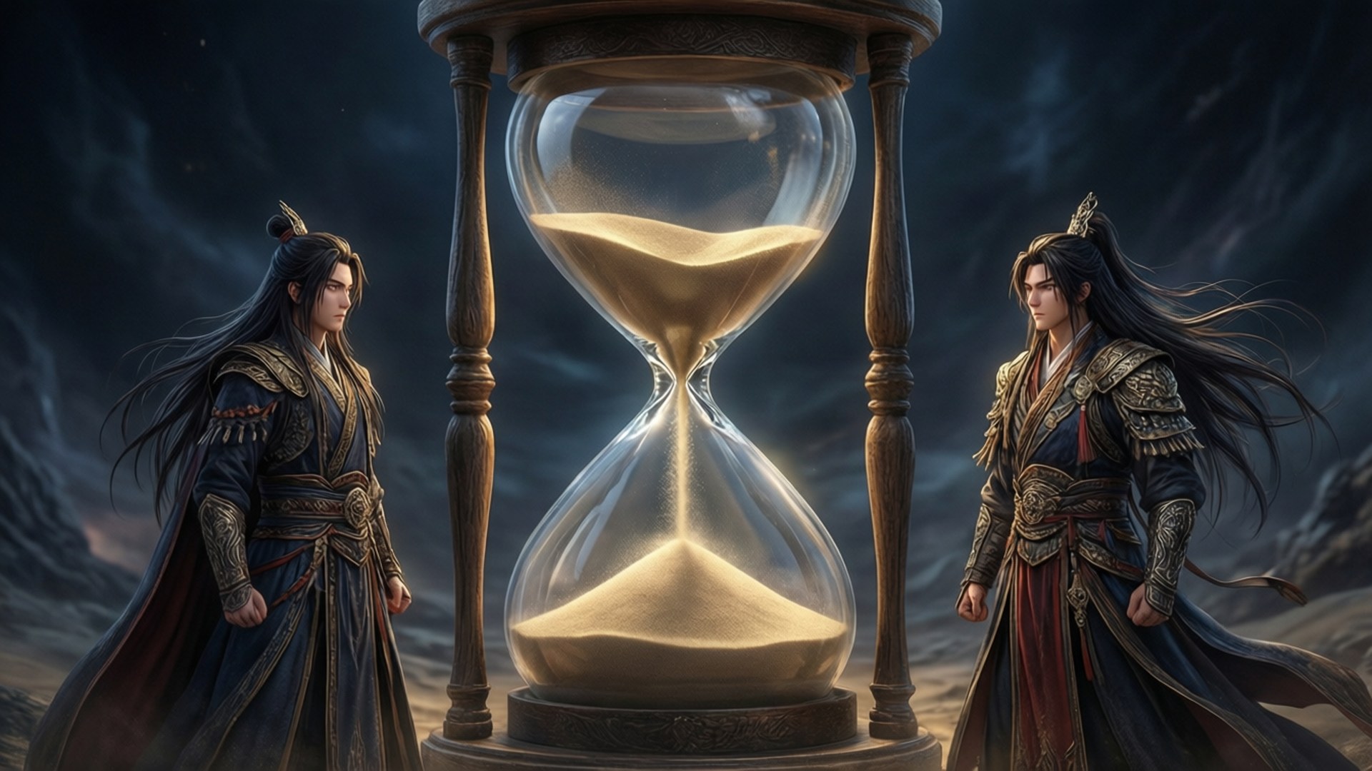 Hourglass Duel by Wallpapers.art Studio