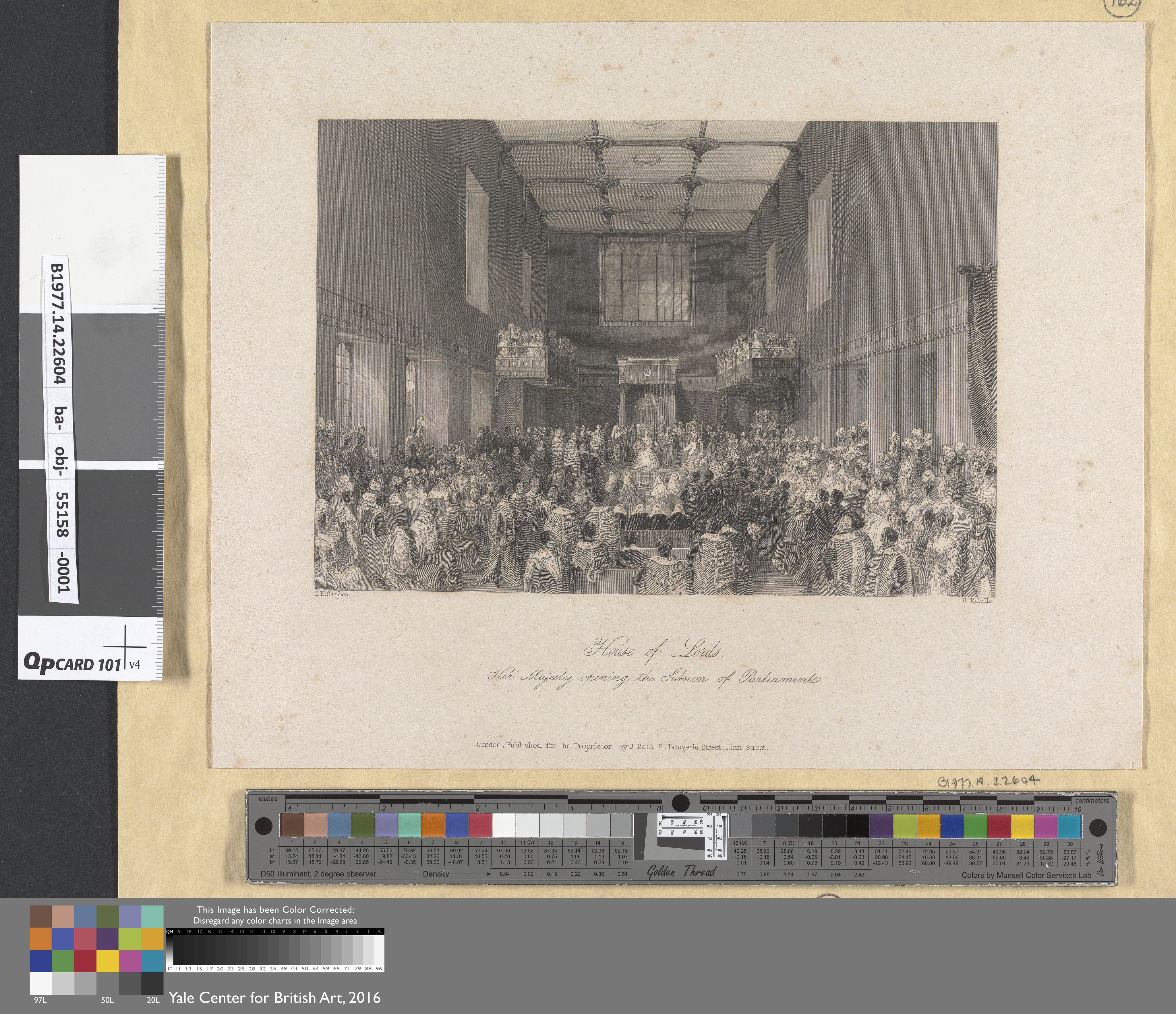 House of Lords, Her Majesty Opening the Session of Parliament by Henry Melville, active 1826-1841