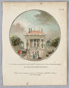 House of Mademoiselle Hervieux, Plate 58 from "Vues Pittoresques des Princepaux Édifices de Paris"