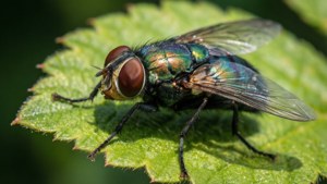 Housefly on Leaf