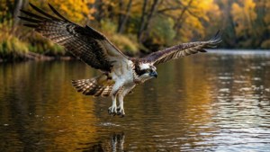 Hovering Osprey River