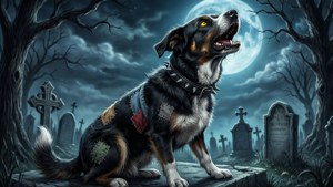 Howling Patchwork Dog