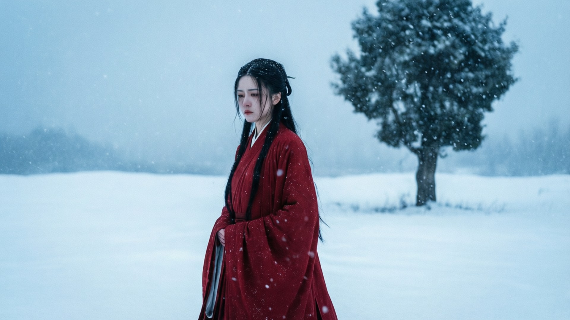 Hua Cheng in Snow by Wallpapers.art Studio