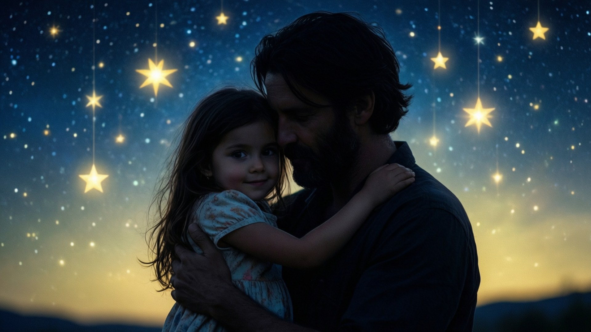 Hug Under the Stars by Wallpapers.art Studio
