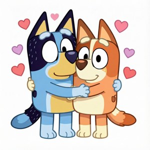 Hugging Siblings